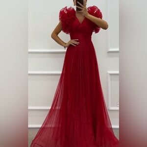 Elegant Red Evening Gown